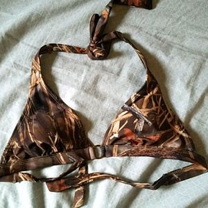 Camo bikini halter top